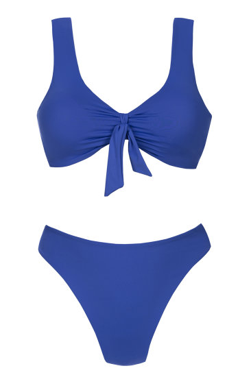 CLARISSA strój kąpielowy Niebieski - stroje kąpielowe - SHE