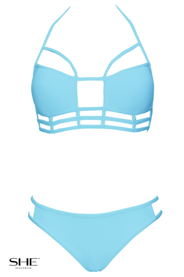 GRACE strój kąpielowy Błękitny - stroje kąpielowe - SHE
