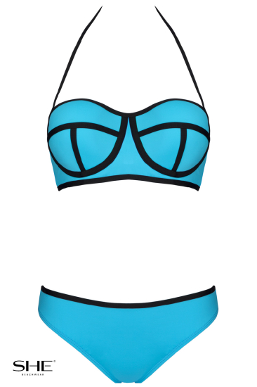 INGRID strój kąpielowy Błękitny - stroje kąpielowe - SHE