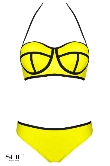 INGRID strój kąpielowy Żółty - stroje kąpielowe - SHE