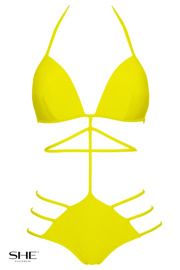 LUNA strój kąpielowy Żółty - stroje kąpielowe - SHE