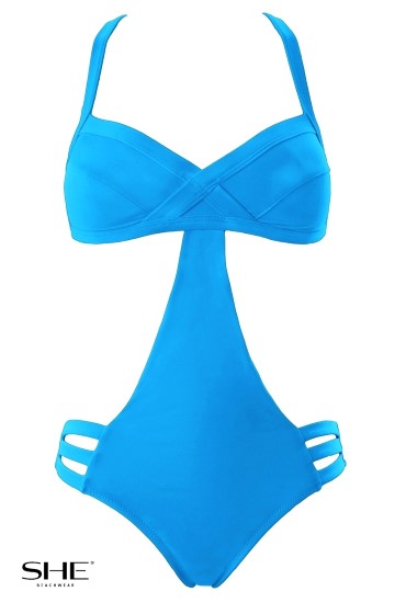 FANNY strój kąpielowy Błękitny - stroje kąpielowe - SHE