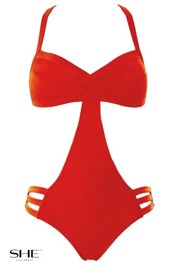 FANNY swimsuit wild strawberry - SHE swimsuits