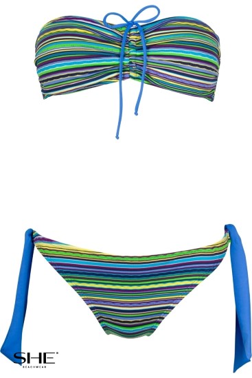 LUISE strój kąpielowy Niebieski - stroje kąpielowe - SHE