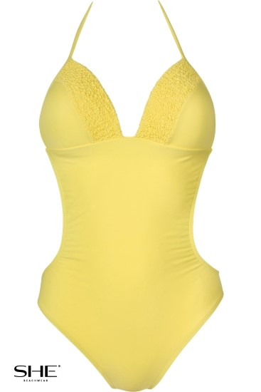 NADINE strój kąpielowy  Żółty - stroje kąpielowe - SHE